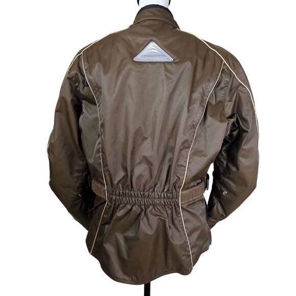 Tourmaster Trinity Series 2 Womens Motorcycle Jacket M Brown Zipout Liner Biker - Picture 3 of 16